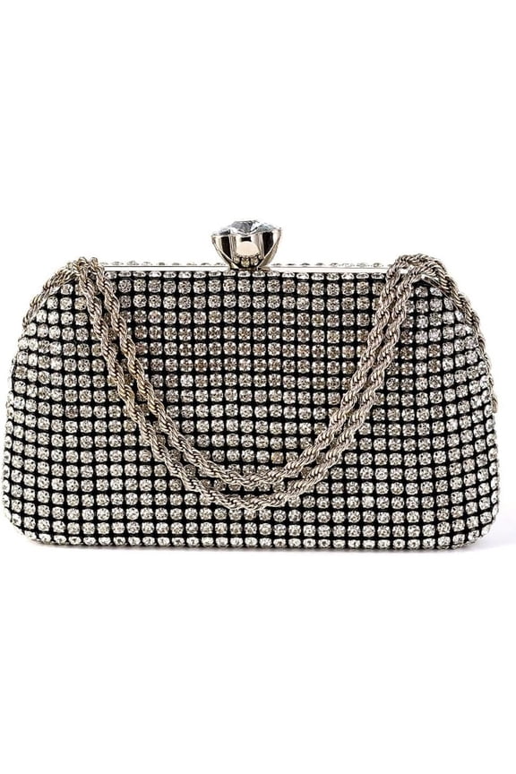 Rhinestone Evening Bag Clutch Purses Women Ladies Sparkling Party Handbag Cute Shoulder Envelope Evening Bag Wedding