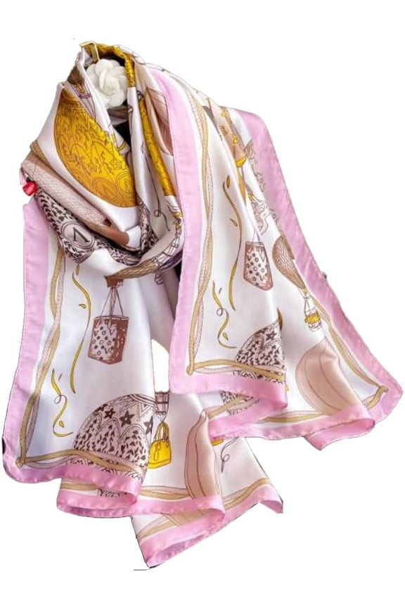 Scarf for Women Silk Fashion Scarf Floral Print Scarves for Women Pashmina Sunscreen Shawl and Wraps
