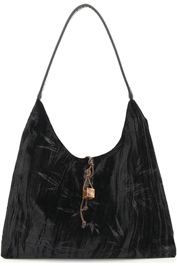Slouchy Velvet Hobo Bags Women Retro Crossbody Purse Underarm Shoulder Purses Cute Beach Top-Handle Handbags Tote Bag