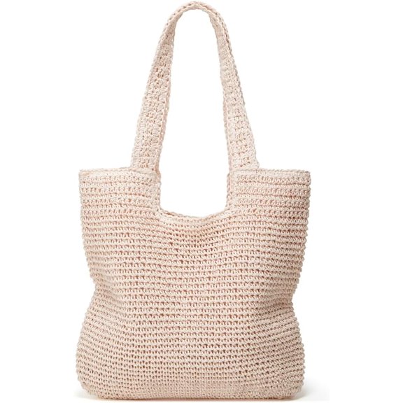 HLSOHJP Straw Beach Tote Bag Hobo Bags Women Vintage Everything Summer Shoulder Beach Bag Cute Purse Work Travel Handbag