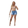 thumbnail image 1 of HLSOHJP Summer New Women's High Waist Denim Shorts Fashion Sexy Tight High Stretch Denim Cargo Shorts S-3XL, 1 of 6