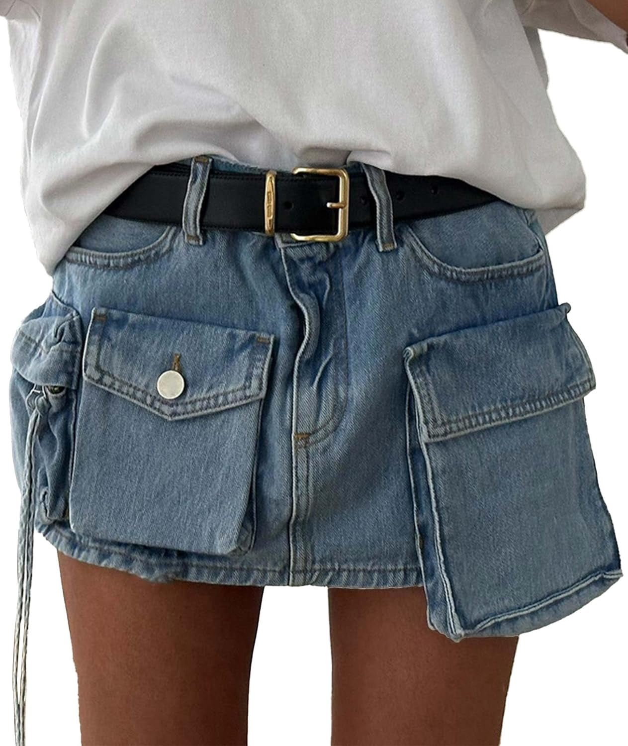 Long Denim Ripped Denim Skirt 3d Jeans Skirts For Women Gyaru Midi