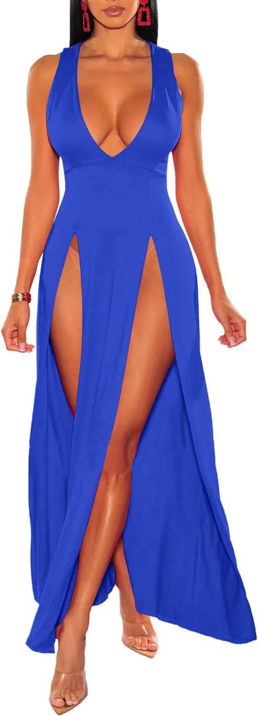 【INCHANT ME】Bunny Layered Deep Slit Long One Piece Bunny Bonnie Half Pink and Half Purple Long Wavy Synthetic