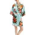thumbnail image 1 of HLSOHJP Women's Kimono Robe Summer Pjs Lightweight Satin Cozy Soft Spring Cool Bride Thin Bathrobe Floral Printed, 1 of 4