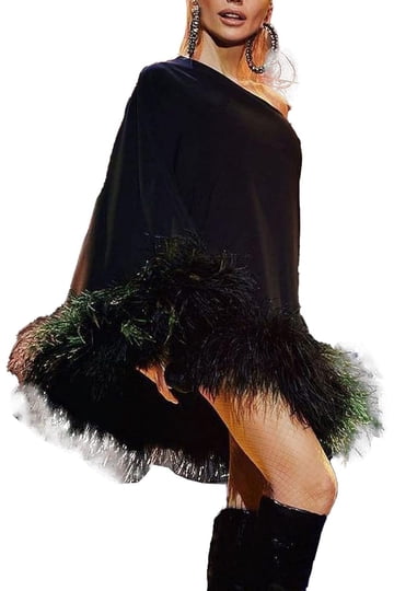 Faux Fur Trim Dress Faux Fur Trim Dress