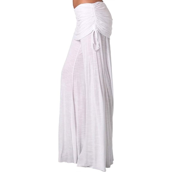 HLSOHJP Women's Plus Size High Waisted Long Loose Trousers Yoga Dance Ruched Pants Wide Leg Pants