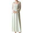 thumbnail image 1 of HLSOHJP Women's Victorian Nightgown Long Sleeve Nightgowns Vintage Autumn Night Shirt, 1 of 7