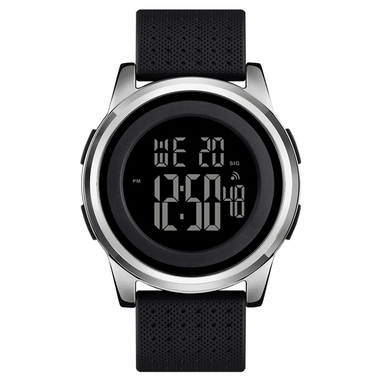 HLXD Mens Watch Ultra-Thin Digital Sports Watch Waterproof