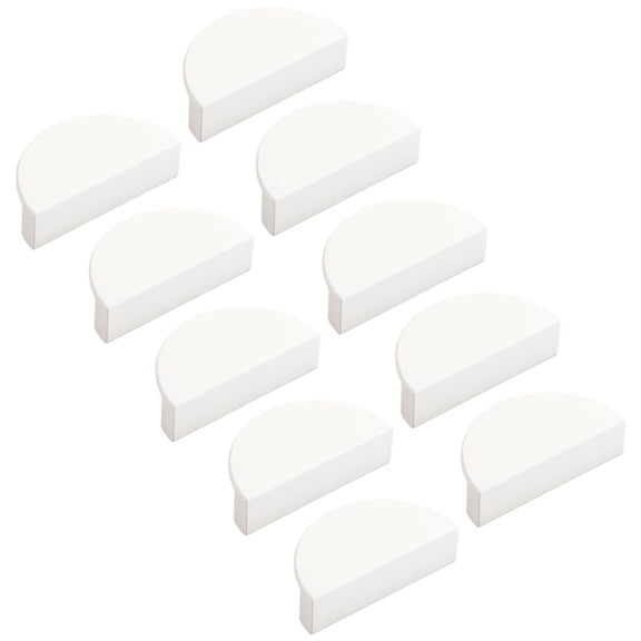 HLXDECO 10 Pack Half Moon Cabinet Pulls Semicircle Kitchen Drawer Handles, Aluminum Alloy