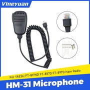 HM-31 A8J 8-Pin Speaker Mic for Yaesu FT-817ND FT-857D FT-897D 8-pin RJ45 hand mic with PTT and Up/Down keys. Dynamic element. Compatible with FT-450D FT-818 FT-891 FT-991A Flex-1500