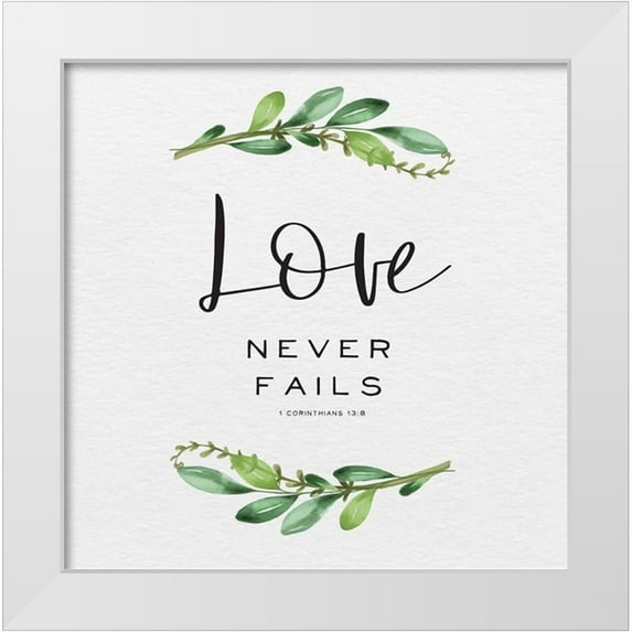HM Design 12x12 White Modern Wood Framed Museum Art Print Titled - Inspirational Life IV-Love