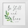 thumbnail image 1 of HM Design 20x20 White Modern Wood Framed Museum Art Print Titled - Inspirational Life I-Be Still, 1 of 4