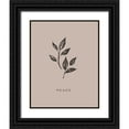 thumbnail image 1 of HM Design 20x24 Black Ornate Wood Framed with Double Matting Museum Art Print Titled - Serene Sentiment V-Peace, 1 of 4
