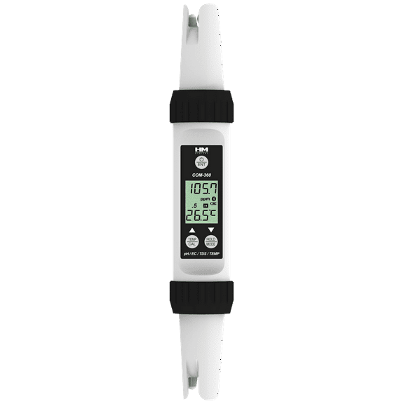 HM Digital COM-360: Waterproof Professional Series pH/EC/TDS/Temp Meter