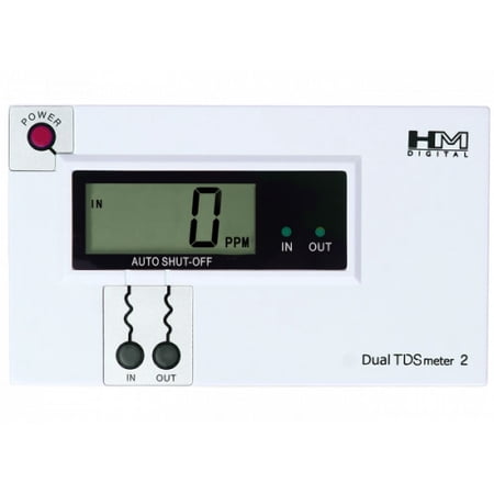 HM Digital DM-2 Commercial In-Line Dual TDS Monitor, 0-9990 ppm Range, +/- 2% Readout Accuracy
