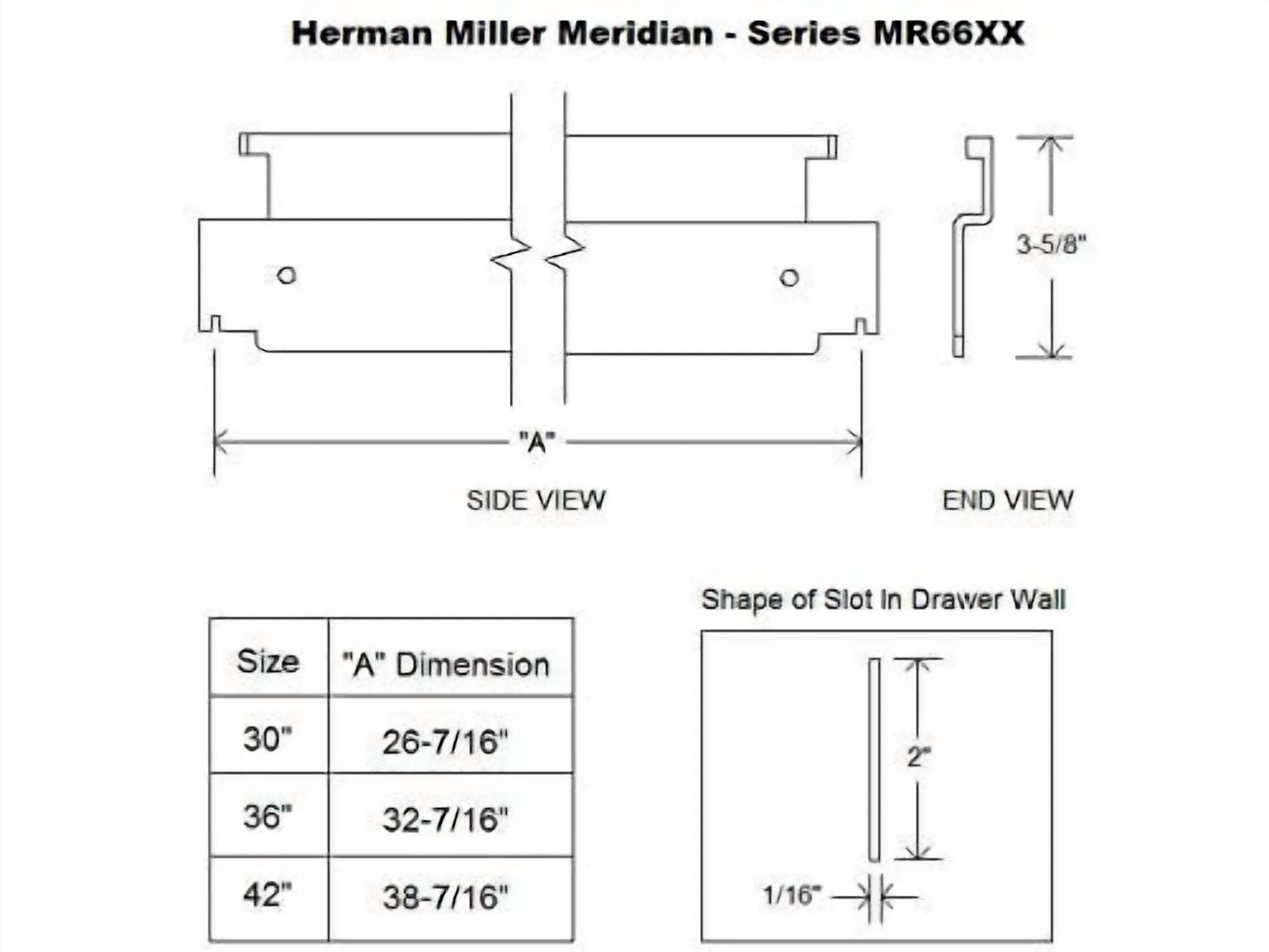 Herman Miller Meridian Lateral File Bars 4-Pack - Heavy Duty 36" Replacement Rails For Hanging Folders - View #4