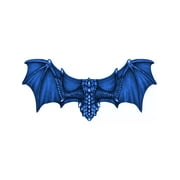 Feel Soft Sublimated Fabric Blue Dragon Wings Costume Accessory