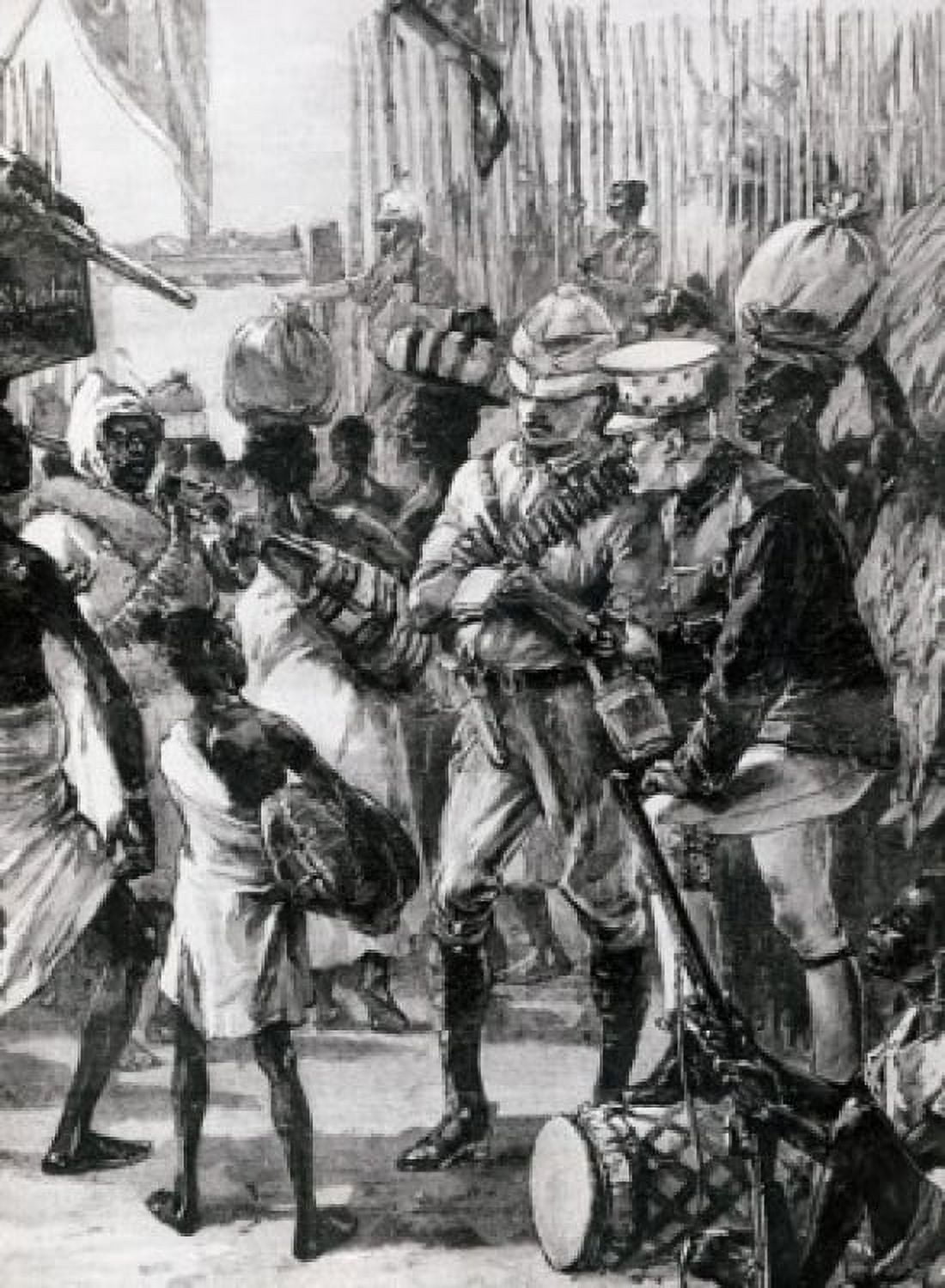 HM Stanley at Muta Nzige artist unknown 1879 Canvas Art - (18 x 24)