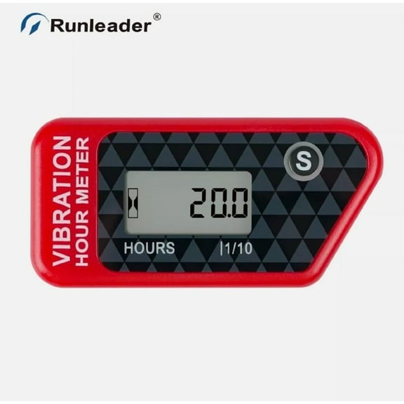 Runleader HM016L Digital Liquid Crystal Wireless Vibration-type Hour Meter Water-resistant Suitable for Lawn Mowers.