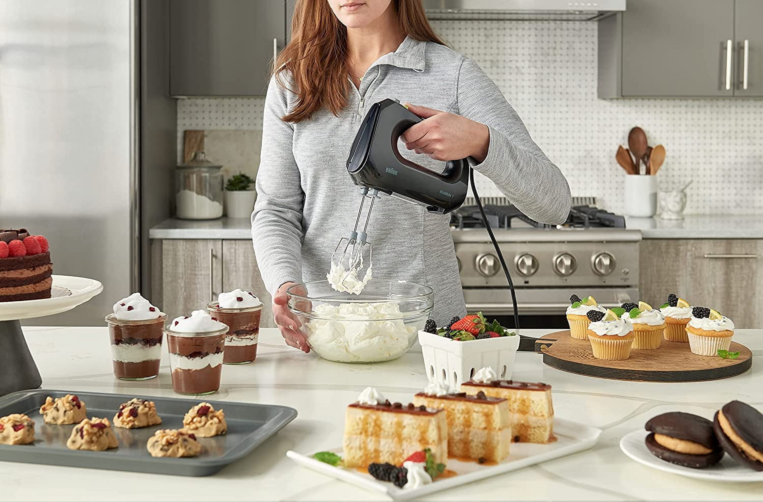 HM1010BK MultiMix 1 Hand Mixer, Black - Lightweight 200W Motor for Dough and Batter