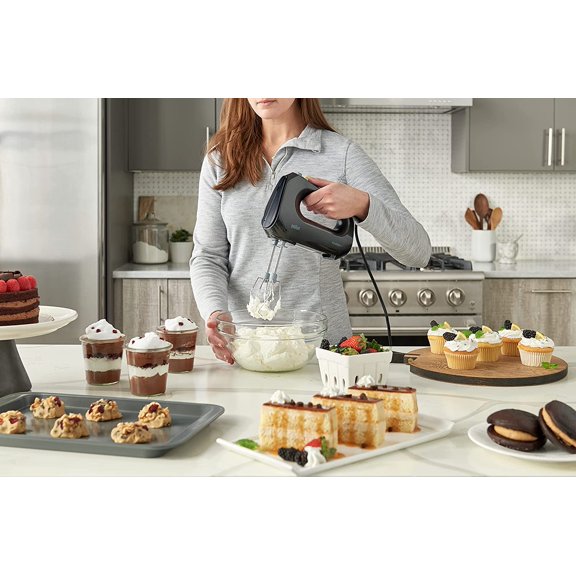 HM1010BK MultiMix 1 Hand Mixer Black Lightweight Quiet Motor for Dough and Baking