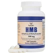 HMB Supplement, 120 Capsules, 1000mg per serving, 500mg per capsule.