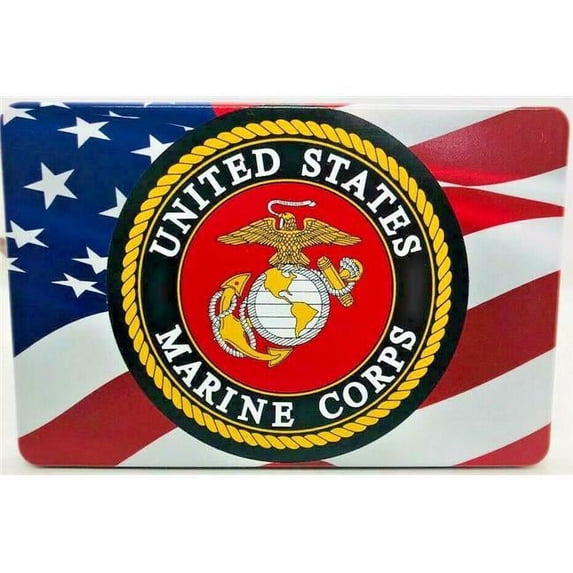 HMC HMC-TH-AMERFLGMARINES-4x6-UV 4 x 6 in. American Marines Flag UV Resistant Trailer Hitch Cover