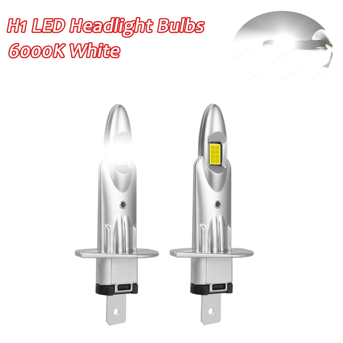 HMCYCI 2x For Hyundai Elantra Avente 2012-2015 H1 LED Headlight Bulbs High Beam 10000LM 6000K White