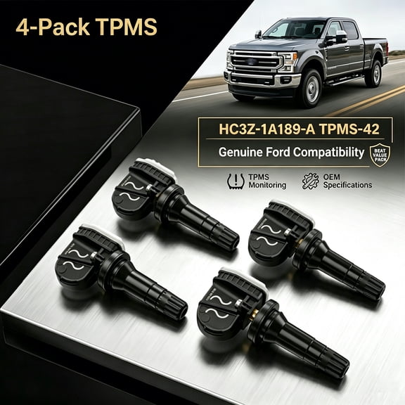 HMCYCI 315MHz Pre-Programmed TPMS Sensor 4-Pack for 2019-2023 Ford Ranger & 2018-2023 Explorer, Interchange HC3Z-1A189-A