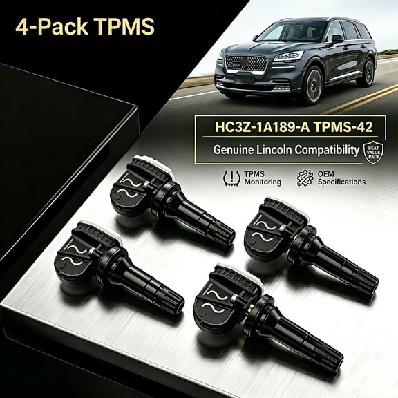 HMCYCI 315MHz TPMS Sensor 4-Pack HC3Z-1A189-A TPMS-42 For 2019-2023 Lincoln Nautilus