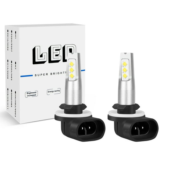 HMCYCI 4000lm 889 881 LED Fog Light Bulbs, 6000K Xenon White Xtreme Super Bright H28 886 888 894 896 898 , (Set of 2)