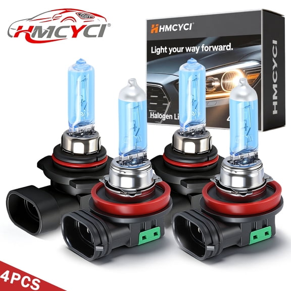 HMCYCI 9005 H11 Halogen Headlight High Low Beam Kit For Toyota Solara 2004-2006-4 Pcs