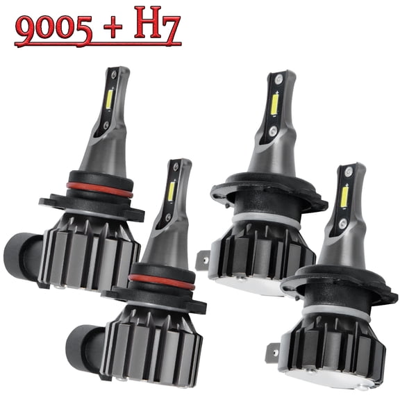 HMCYCI 9005 H7 LED Headlight Bulbs for Toyota Celica 2000 2001 2002 2003 2004 2005 High&Low Beam 4pcs