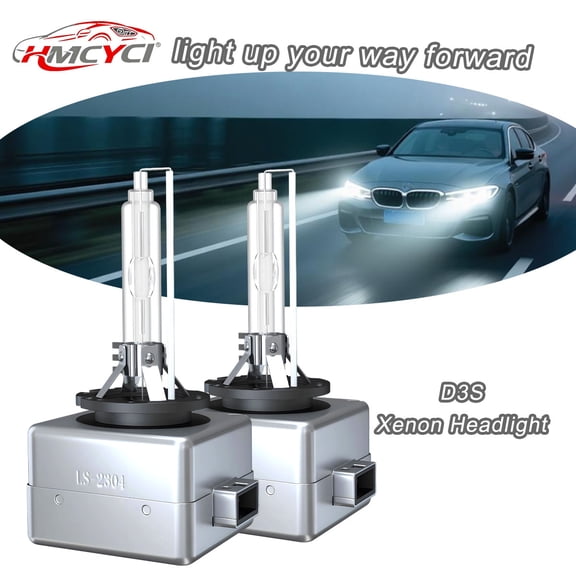 HMCYCI D3S Xenon HID Headlight Bulbs - 6000K 70W High Low Beam 66340 42403 42302 Replacement Lights - Pack of 2