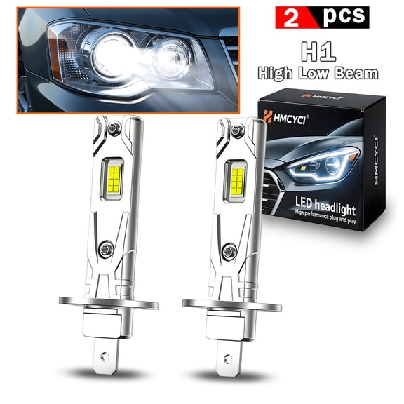 HMCYCI Fit For BMW X5 2005-2013 Led Headlight High Beam-Replacement Part 6500K 2Pcs