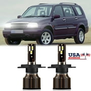 HMCYCI For 2002-2006 Suzuki XL-7 LED Headlights 9003/H4 High and Low Beam Bulbs 2pc