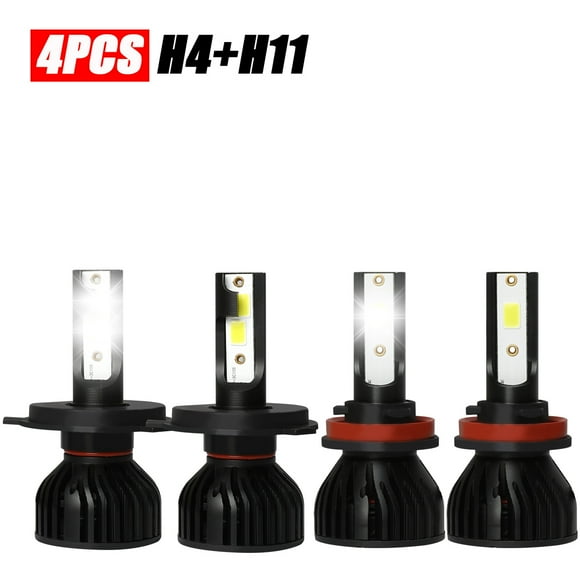 HMCYCI For Honda CR-V 2002-2004 2007-2014 LED Headlight 9003/H4 High/Low Beam H11 Fog Light Bulbs 4pcs