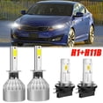 thumbnail image 1 of HMCYCI For Kia Optima 2007 2008 2009 2010 2011 2012 2013 2014 2.4L H11B H1 LED Headlight Bulbs High&Low Beam 4pcs, 1 of 12