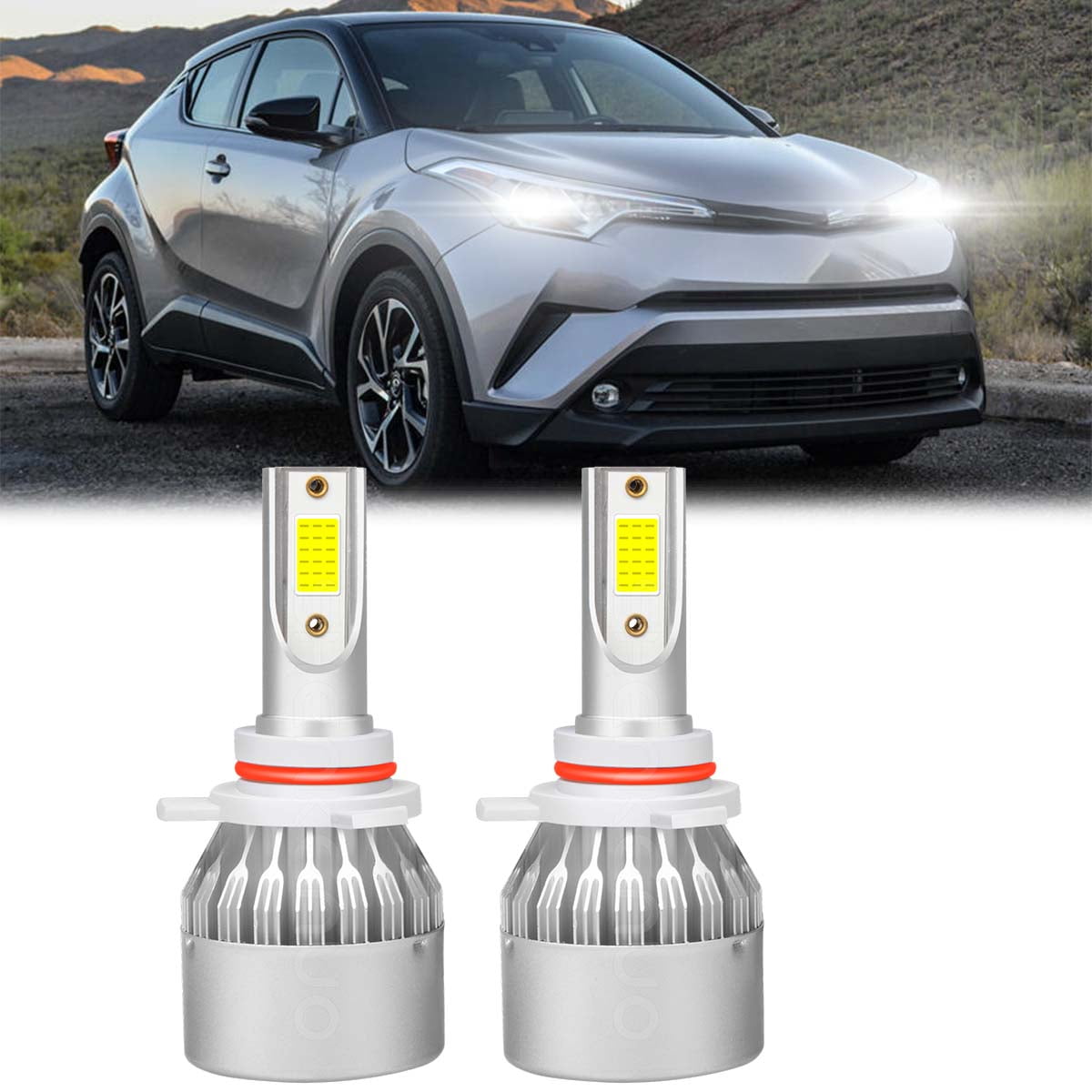 HMCYCI For Toyota C-HR/CHR/CH-R 2018 2019 9012 LED Headlight Bulbs High ...