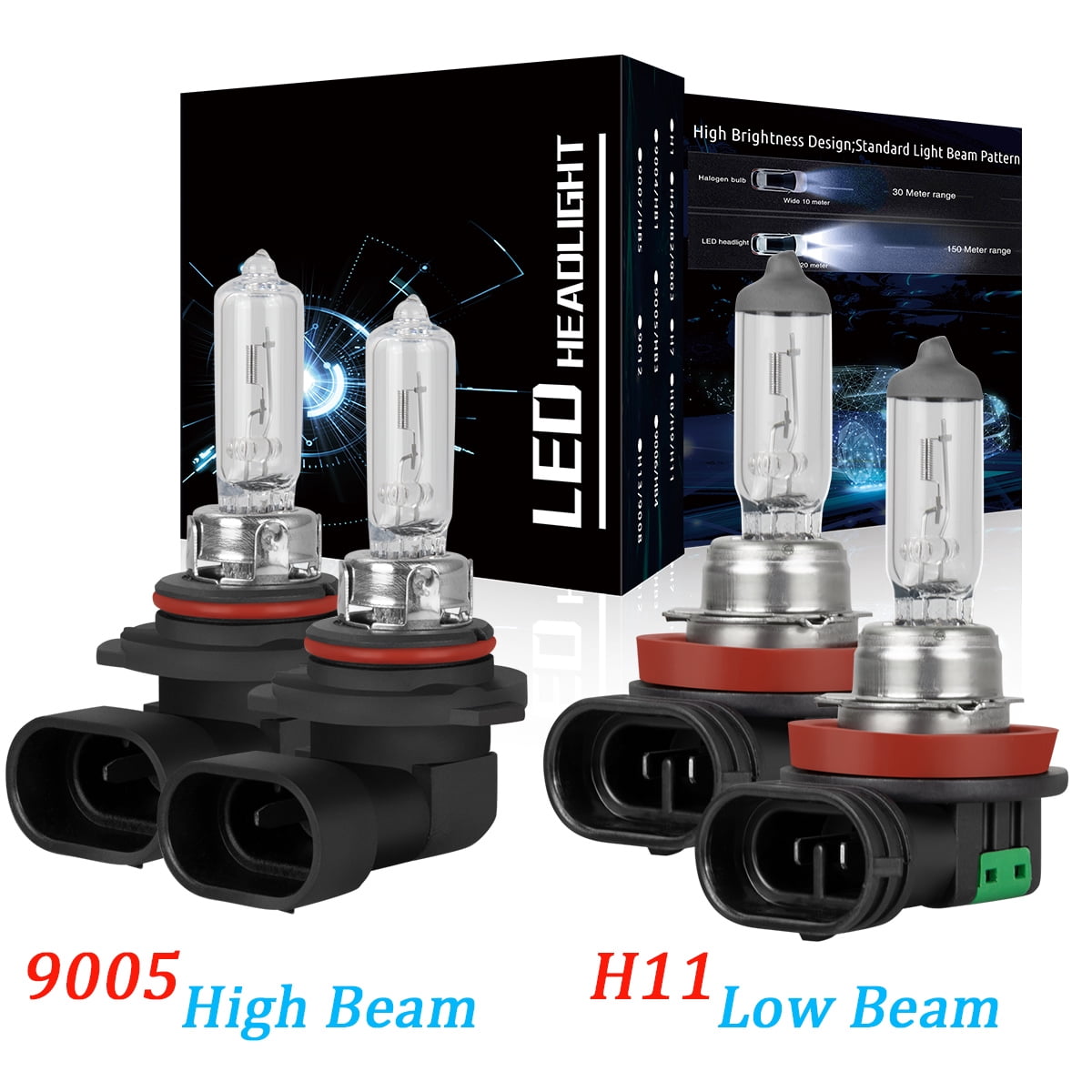 LED Headlight Bulbs Kit For Toyota Camry 2007-2017 – 9005 H11 High/Low Beam Combo