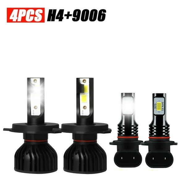 HMCYCI For Toyota Prius 2004-2008 2009 - H4 9003 LED Headlight Bulbs 9006 Fog Lamp