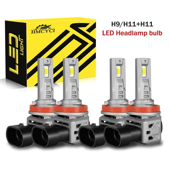 HMCYCI H9 H11 High/Low Beam Combo Kit Fit For 2011-2020 Dodge Grand Caravan ,LED Headlight ,6000K Cool White,4pc