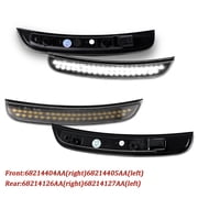 HMCYCI LED Side Marker Lights Compatible with Dodge Charger 2015-2024,White Front & Rear Bumper Marker Lamps for Charger SXT,for Scatpack,for SRT Hellcat,White Side Marker Lights,Smoked Len,4PCS