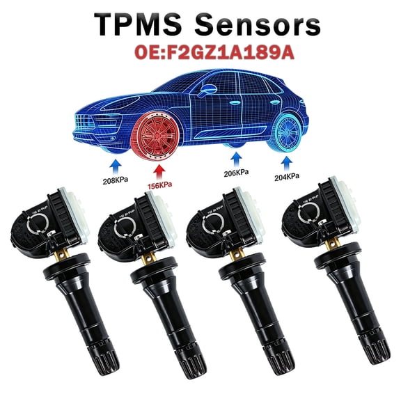 HMCYCI TPMS Sensors Set of 4 For Ford F150 2014-2020- OEM F2GZ-1A189-A TPMS35 Replacement, Waterproof 315MHz