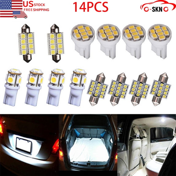 HMCYCI Toyota Camry White LED Interior Lights Kit fits 2007-2018 Dome, Map 14 Pieces