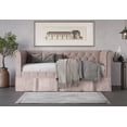 thumbnail image 1 of HMD Arles Upholstered Twin Daybed with Hidden Trundle Box B, Pink, 1 of 5