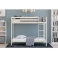 thumbnail image 1 of HMD Castine Twin Over Twin Solid Wood Standard Bunk Bed Box B, Antique White, 1 of 3