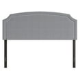 thumbnail image 1 of Home Design Cora Upholstered Queen Headboard with Nailhead Trim and Adjustable Height, Gray, Easy assembly, 1 of 6