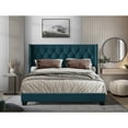 thumbnail image 1 of Home Design Danbury Full Tufted Upholstered Panel Bed Frame For Adult, Box Spring Required (Sold Separately), Blue, 1 of 5