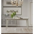 thumbnail image 1 of Home Design Easton Dining Table, Mid-century style, Rectangular table, Curved-back padded chairs, Comfortable seating, Durable design, Antique Gray, 1 of 4